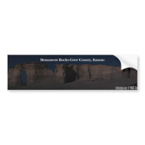 Monument Rocks-Gove County, Kansas bumper sticker bumper stickers by wksimages Monument Rocks-Gove County, Kansas bumper sticker bumper stickers