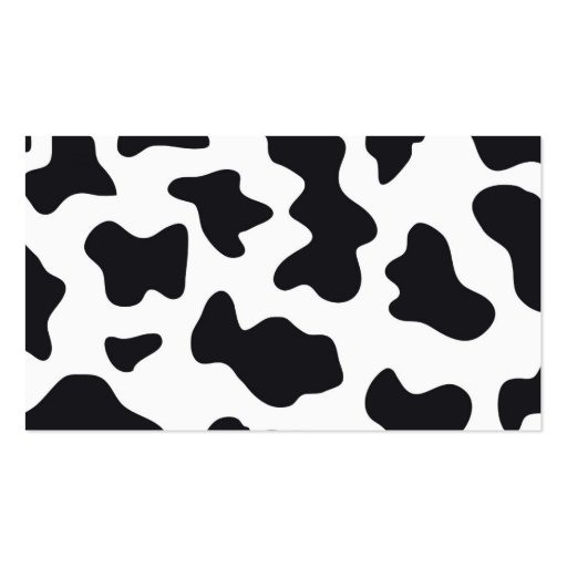 MOO Black and White Dairy Cow Pattern Print Gifts Business Card (back side)