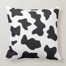 MOO Black and White Dairy Cow Pattern Print Gifts Pillow