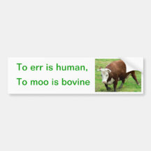 Moo Bumper Sticker