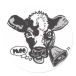 Moo Cow by Mudge Studios Round Stickers