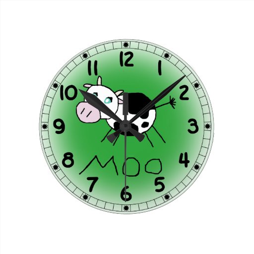 Moo Cow Clock Zazzle