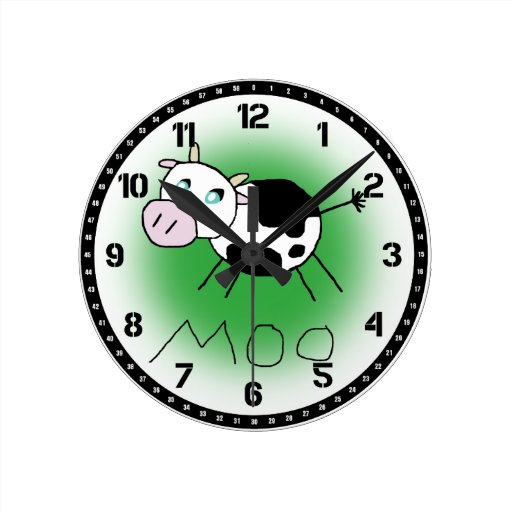 Moo Cow Clock Zazzle