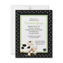 Moo Cow Farm Barnyard Baby Shower 4.25 x 5.5 Personalized Invites