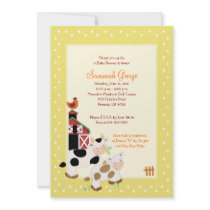 Moo Cow Farm Barnyard Baby Shower Invitations 5x7