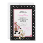 Moo Cow Farm Barnyard Baby Shower Invitations 5x7