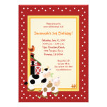 Moo Cow Farm Barnyard Country Birthday Invitations