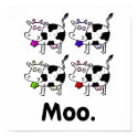 MOO. Cute Cow Print by mishmash9953 MOO. Cute Cow Print