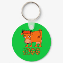 Moo - Ginger Cow keychains