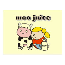 Moo Juice Tshirts and Gifts Post Card