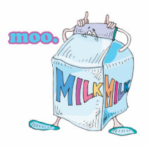 moo silly cartoon milk character cut out
