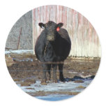 Moo Round Sticker