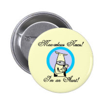 Moo-velous New Aunt Tshirts and Gifts Pinback Button