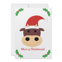 Moo-y Christmas! Holiday gifts and cards Personalized Invitations