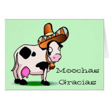 Moochas Gracias Card