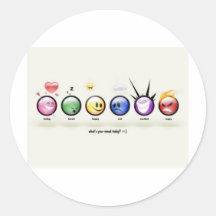moods round sticker