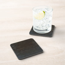 Moody Dark Abstract Pattern Beverage Coaster