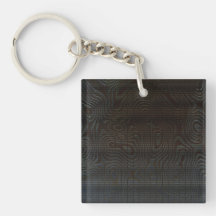 Moody Dark Abstract Pattern Square Acrylic Keychains
