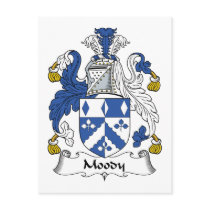 Moody Family Crest postcards
