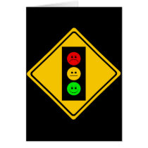 Moody Stoplight Ahead Card