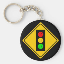 Moody Stoplight Ahead Key Chain