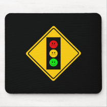 Moody Stoplight Ahead mousepads
