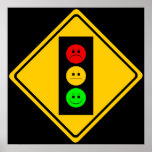 Moody Stoplight Ahead Poster