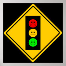 Moody Stoplight Ahead Poster