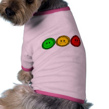 Moody Stoplight Trio Buttons Dog T Shirt
