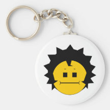 Moody Stoplight Trio Charlie Yellobellow Face Keychain
