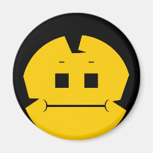 Moody Stoplight Trio Charlie Yellobellow Face Refrigerator Magnets