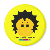 Moody Stoplight Trio Charlie Yellobellow Face w Lb magnets