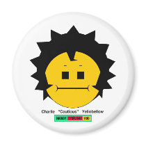 Moody Stoplight Trio Charlie Yellobellow Face w Lb magnets