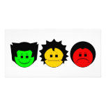 Moody Stoplight Trio Faces Photo Card Template