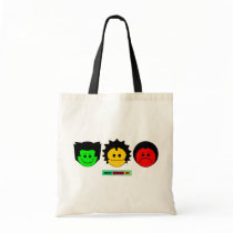 Moody Stoplight Trio Faces with Label bags
