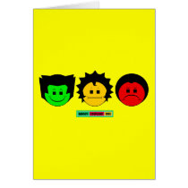 Moody Stoplight Trio Faces with Label cards