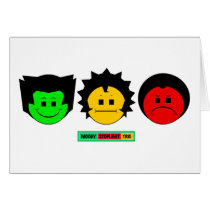 Moody Stoplight Trio Faces with Label cards
