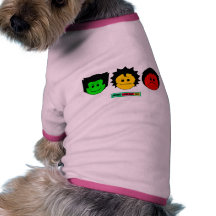 Moody Stoplight Trio Faces with Label Doggie T Shirt