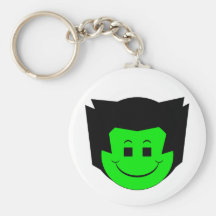 Moody Stoplight Trio Gordy Greenfalloon Face Key Chain