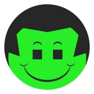Moody Stoplight Trio Gordy Greenfalloon Face sticker
