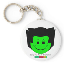Moody Stoplight Trio Gordy Greenfalloon Face w Lbl keychains