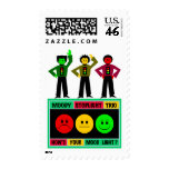 Moody Stoplight Trio Logo with Characters Stamps