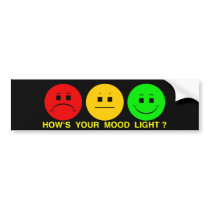 Moody Stoplight Trio Mood Light bumper stickers