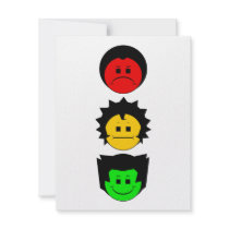 Moody Stoplight Trio Vertical Faces invitations by moodystoplight Moody Stoplight Trio Vertical Faces invitations