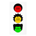 Moody Stoplight Trio Vertical Faces Custom Photo Card