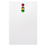 Moody Stoplight Trio Vertical Faces Customized Stationery