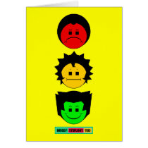 Moody Stoplight Trio Vertical Faces with Label cards