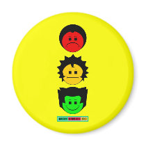 Moody Stoplight Trio Vertical Faces with Label magnets