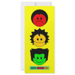 Moody Stoplight Trio Vertical Faces with Label Full Color Rack Card