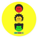 Moody Stoplight Trio Vertical Faces with Label sticker